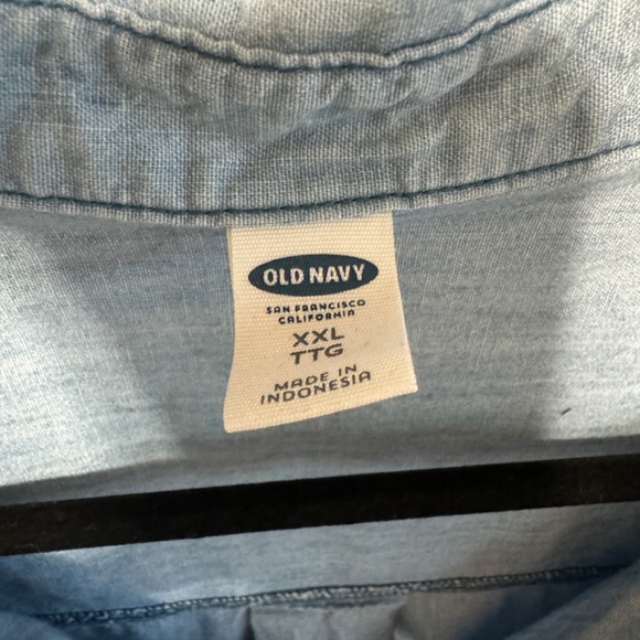 XXL Old Navy Chambray Sleeveless Shirt Dress - Picture 3 of 8